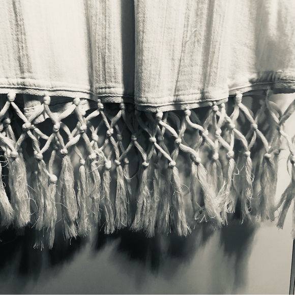 Victoria Secret XS white Racerback Tank/swim Coverup with Tassel Fringe - Picture 9 of 10